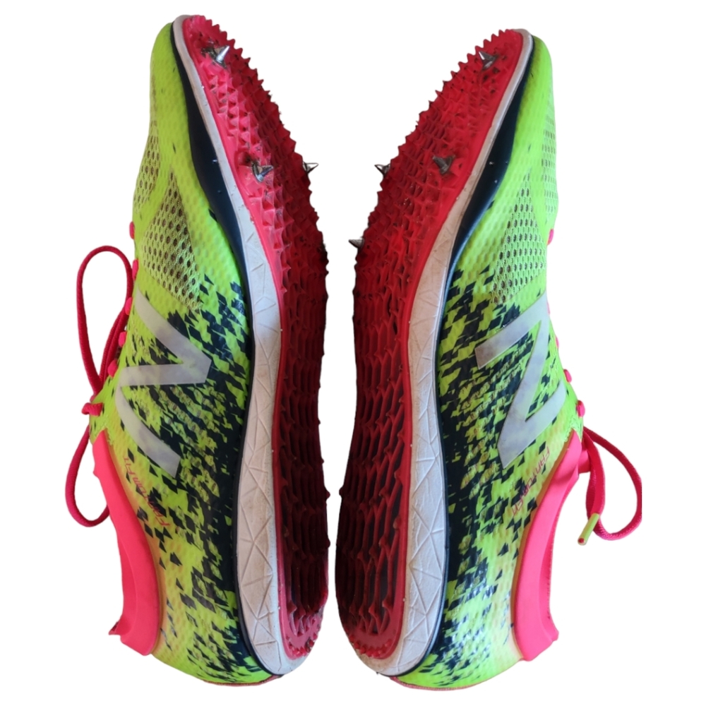 New Balance LD5000v4 Long Distance Women's Running Spikes Neon Yellow Pink Sz 10